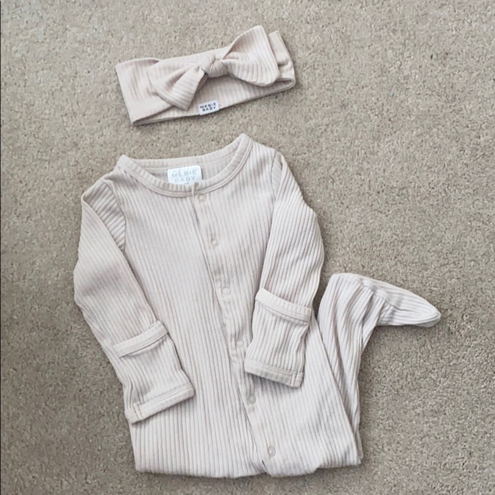 Onesie Pajama Set w/Matching Headband